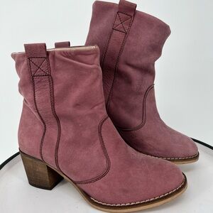 LAVORAZIONE ARTIGIANA SUNDANCE HANDCRAFTED ITALIAN LEATHER‎ DUSTY ROSE BOOTS
